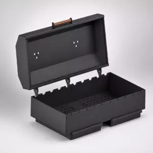 Мангал 750×400 с крышкой и двумя зольниками